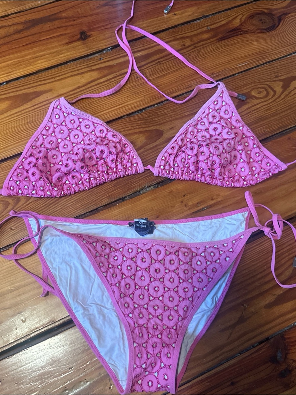 Vilebrequin Pink Eyelet Bikini Top
